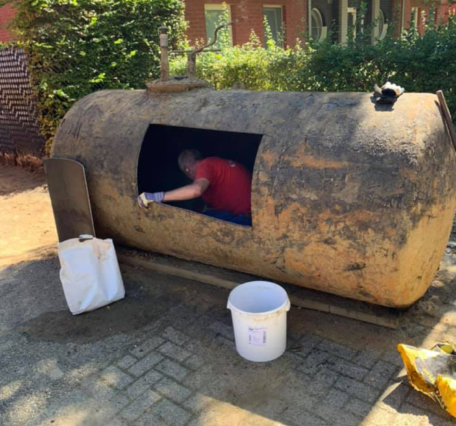 Mazouttank inspectie